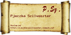 Pjeczka Szilveszter névjegykártya